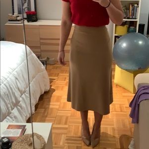 NWOT H&M beige midi align skirt